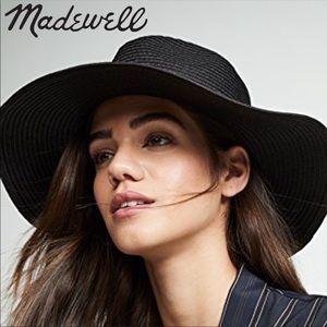 Madewell Packable Mesa Straw Hat / SMALL-MEDIUM / TRUE BLACK